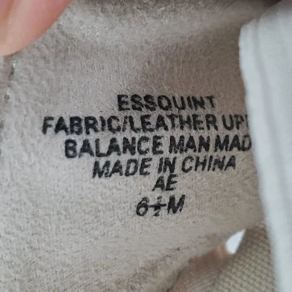 Easy Spirit Squint Beige Tan Fabric Leather Upper Slip On Sandal Size 6 1/2M - Picture 13 of 14